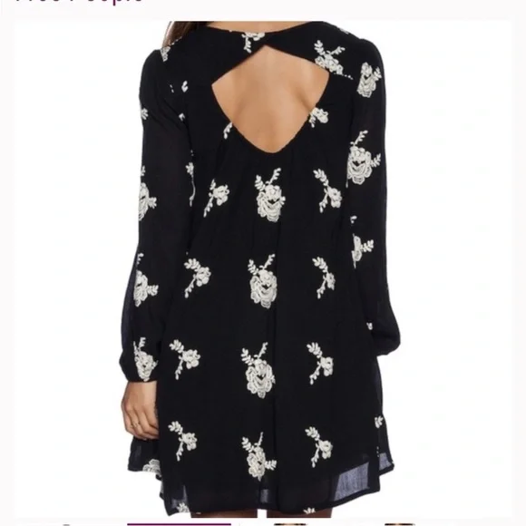 Free People Austin embroidered mini dress Sz.M - Picture 5 of 6